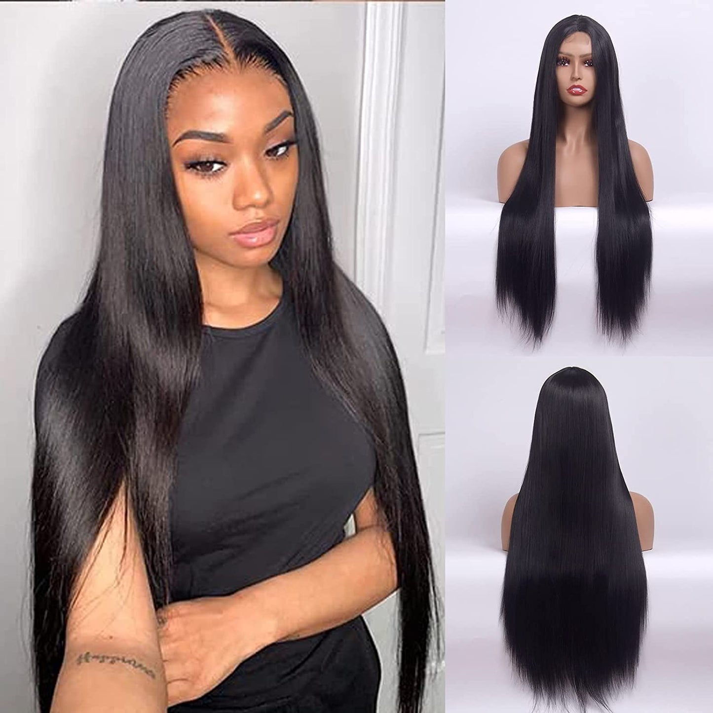 12-32 Inches 360 Lace wig Straight Virgin Human Hair Natural Color