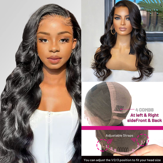 130%-180%  density 8-26 Inches Full Lace wig Body wave  Virgin Human Hair Natural Color