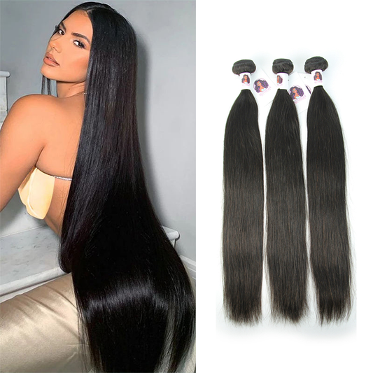 3 Bundles Straight Hair 100% Unprocessed Virgin Remy Human Hair Natural Color Brazilian Peruvian Cambodian Hair