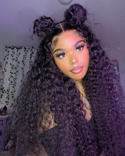 150% -250% density 8-26inch  Full lace Wigs Jerry curl  Virgin Human Hair Natural Color