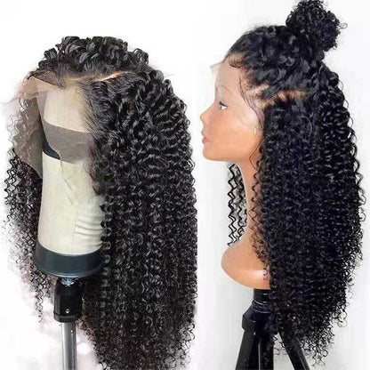 10"-32" 13x6 Lace Front Wigs Kinky curly 150%-250%  Density Virgin Human Hair Natural Color