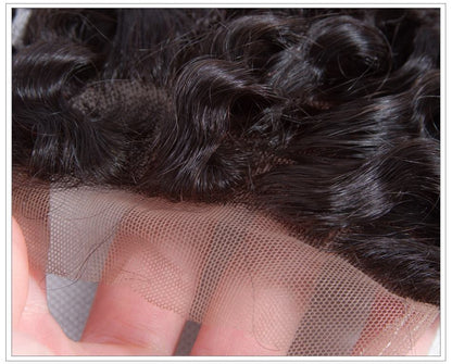 4*4 Lace Closure Transparent Lace Pre Plucked Natural Hairline Virgin Human Hair Natural Color