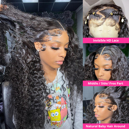 150% Curly 13x4 Lace Front Wigs & 4x4 Closure Wig For Women Pre Plucked With Baby Hair